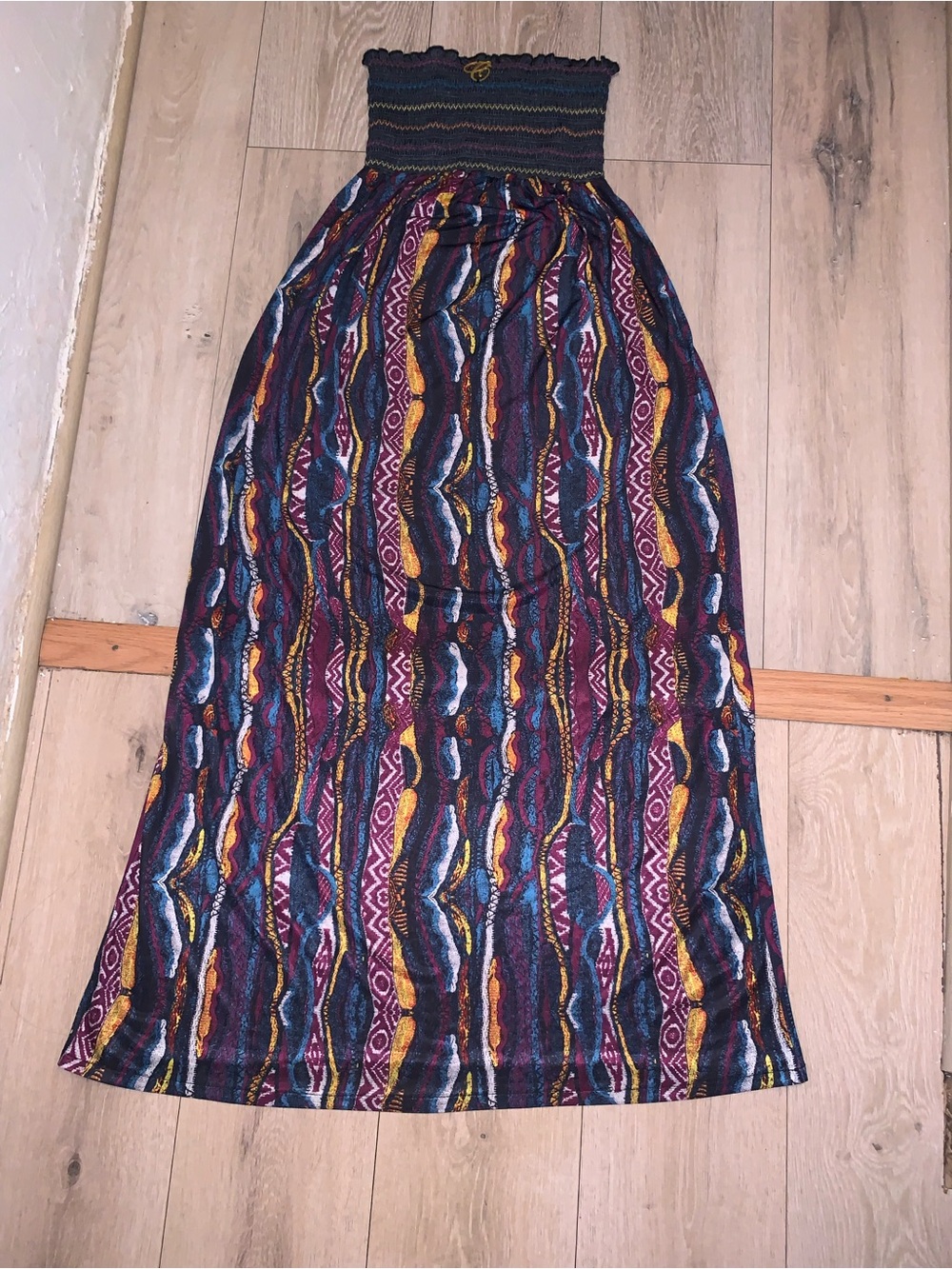 Vintage Coogi Smocked Strapless Dress Size: Small